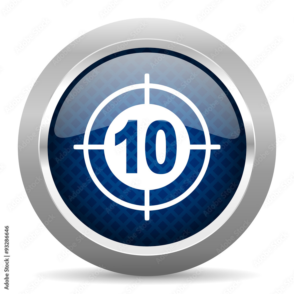 target blue circle glossy web icon on white background, round button for internet and mobile app target blue circle glossy web icon on white background, round button for internet and mobile app