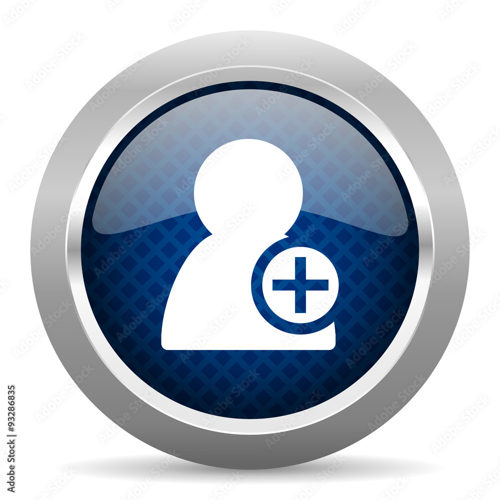 add contact blue circle glossy web icon on white background, round button for internet and mobile app add contact blue circle glossy web icon on white background, round button for internet and mobile app