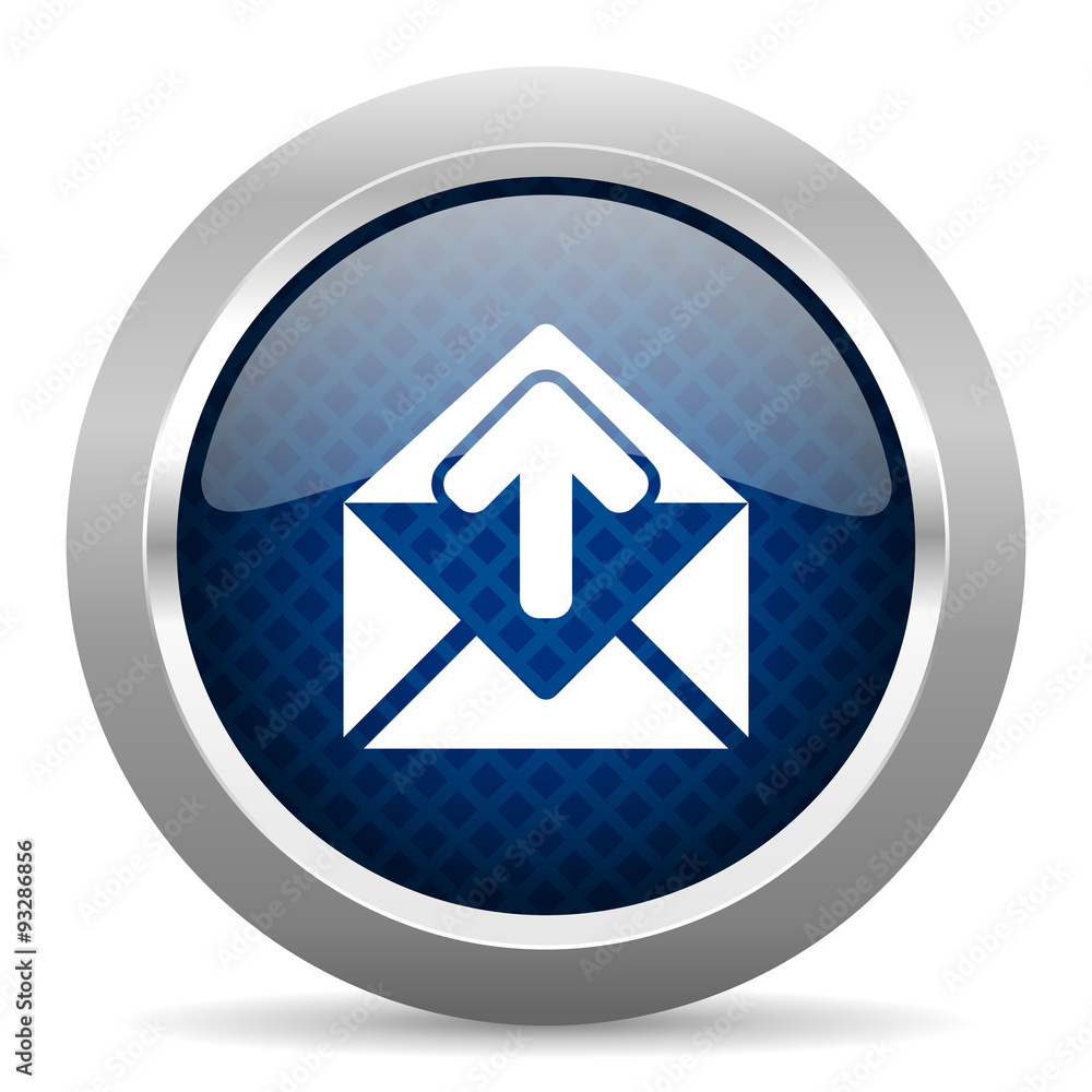 email blue circle glossy web icon on white background, round button for internet and mobile app email blue circle glossy web icon on white background, round button for internet and mobile app