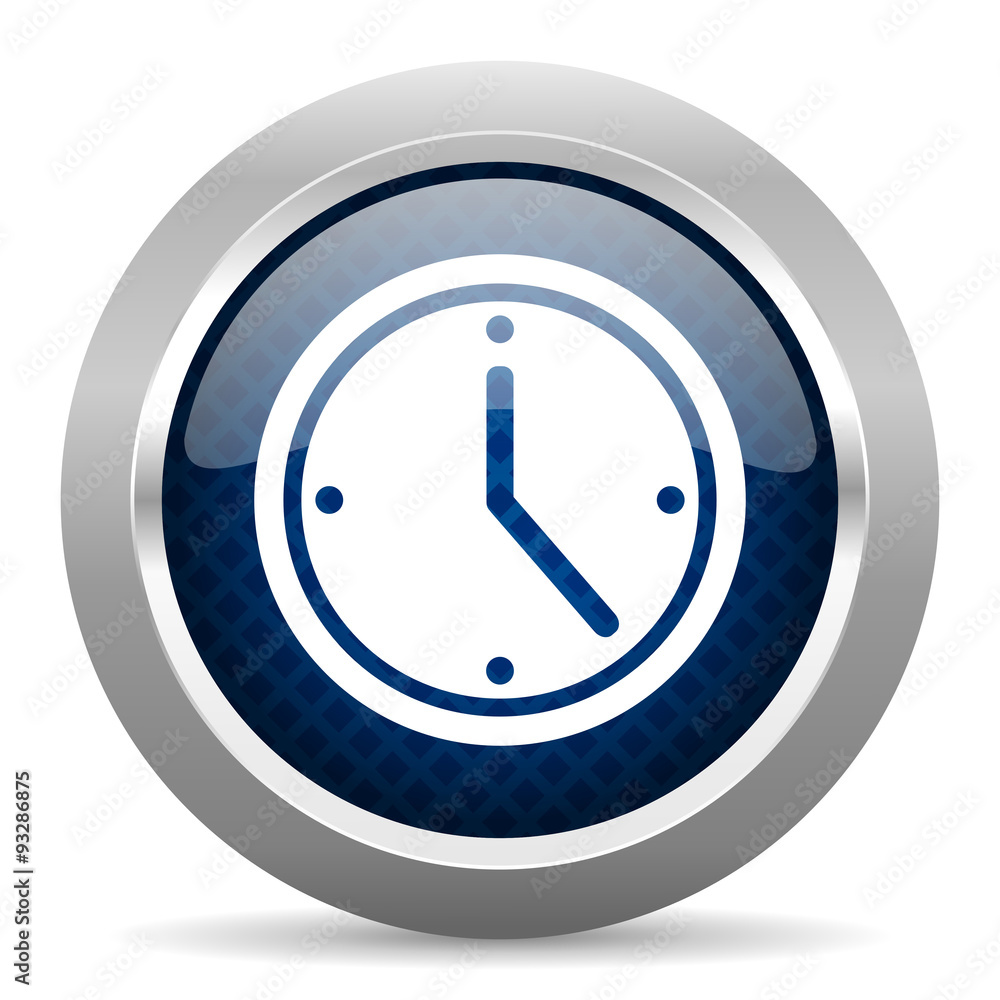 time blue circle glossy web icon on white background, round button for internet and mobile app time blue circle glossy web icon on white background, round button for internet and mobile app
