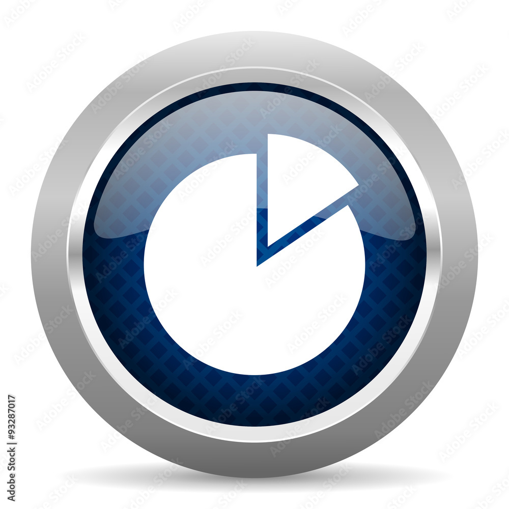 chart blue circle glossy web icon on white background, round button for internet and mobile app chart blue circle glossy web icon on white background, round button for internet and mobile app