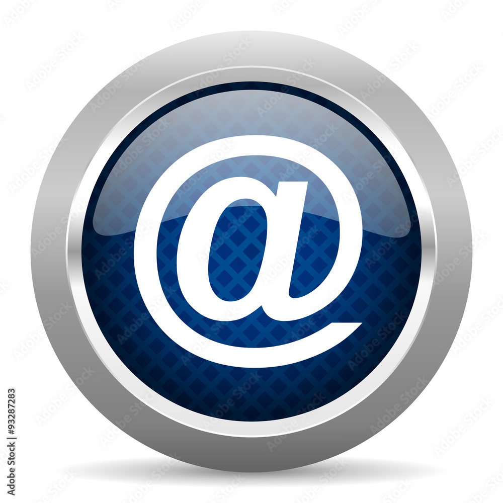 email blue circle glossy web icon on white background, round button for internet and mobile app email blue circle glossy web icon on white background, round button for internet and mobile app