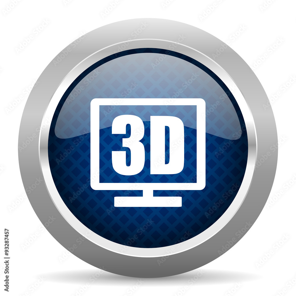 3d display blue circle glossy web icon on white background, round button for internet and mobile app 3d display blue circle glossy web icon on white background, round button for internet and mobile app