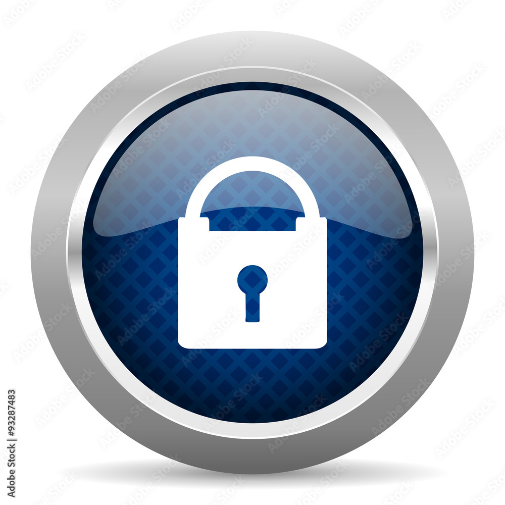 padlock blue circle glossy web icon on white background, round button for internet and mobile app padlock blue circle glossy web icon on white background, round button for internet and mobile app