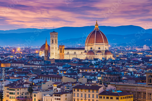 The twilight of Florence in Tuscany, Italy photo