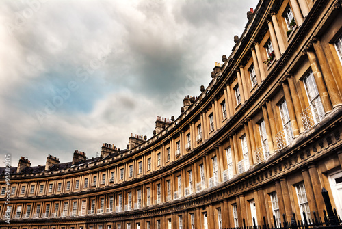 The Circus, famous circular Royal Crescent building in Bath, Somerset, England. photo