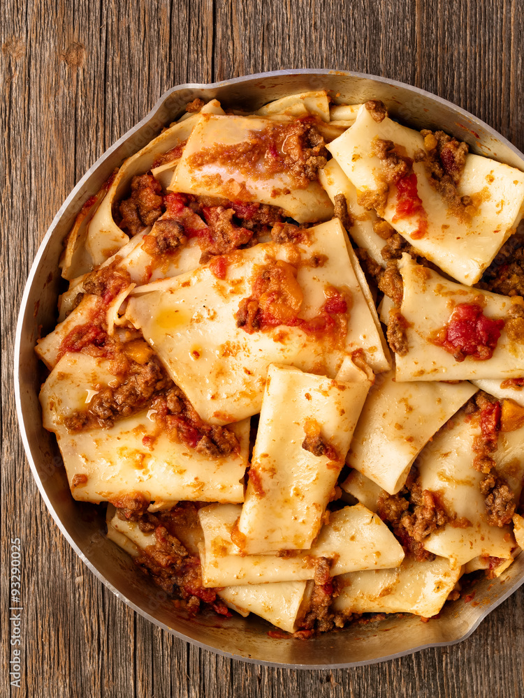 rustic italian pasta in ragu sauce rustic italian pasta in ragu sauce