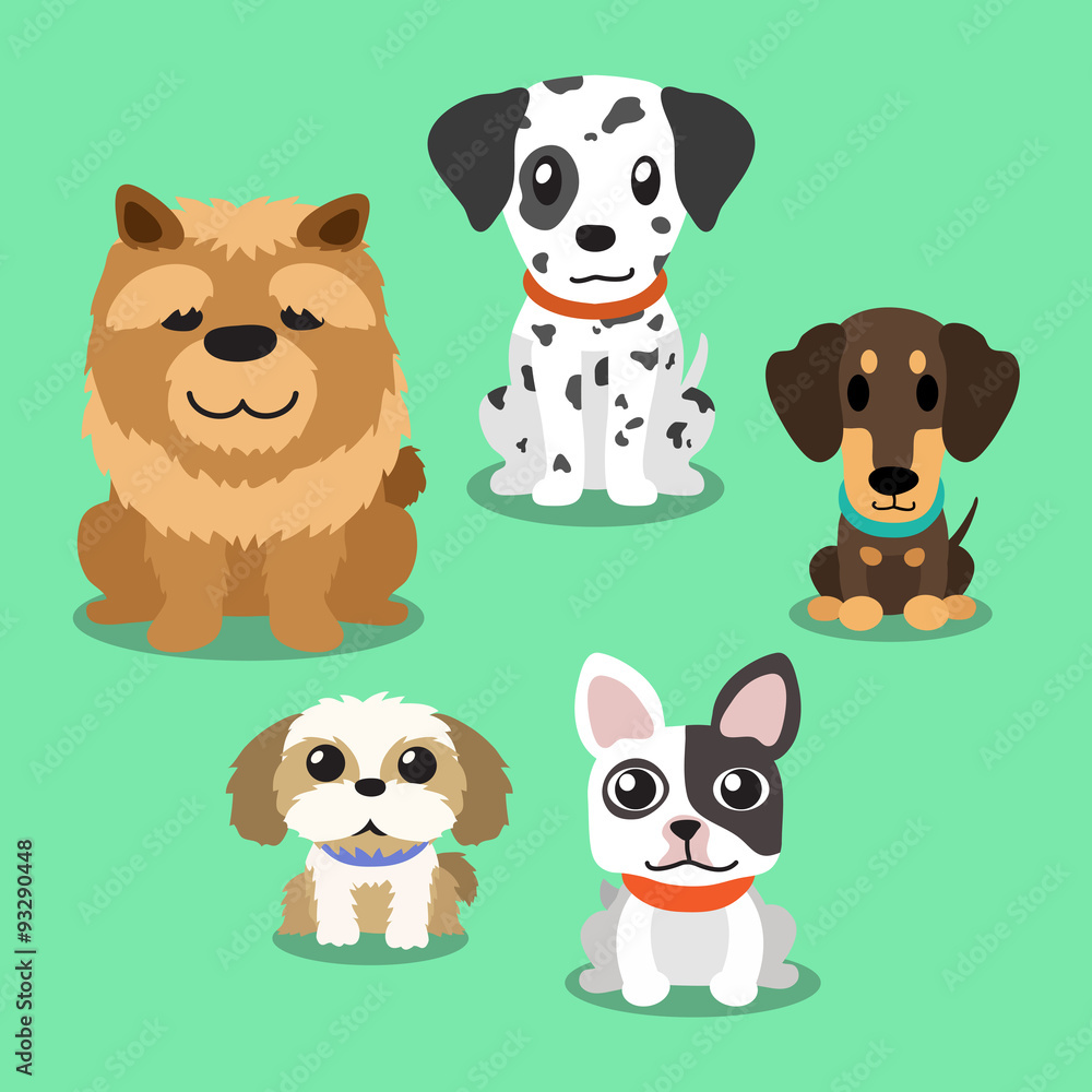 Obraz premium Cartoon dogs standing