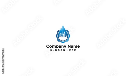logo gear and water