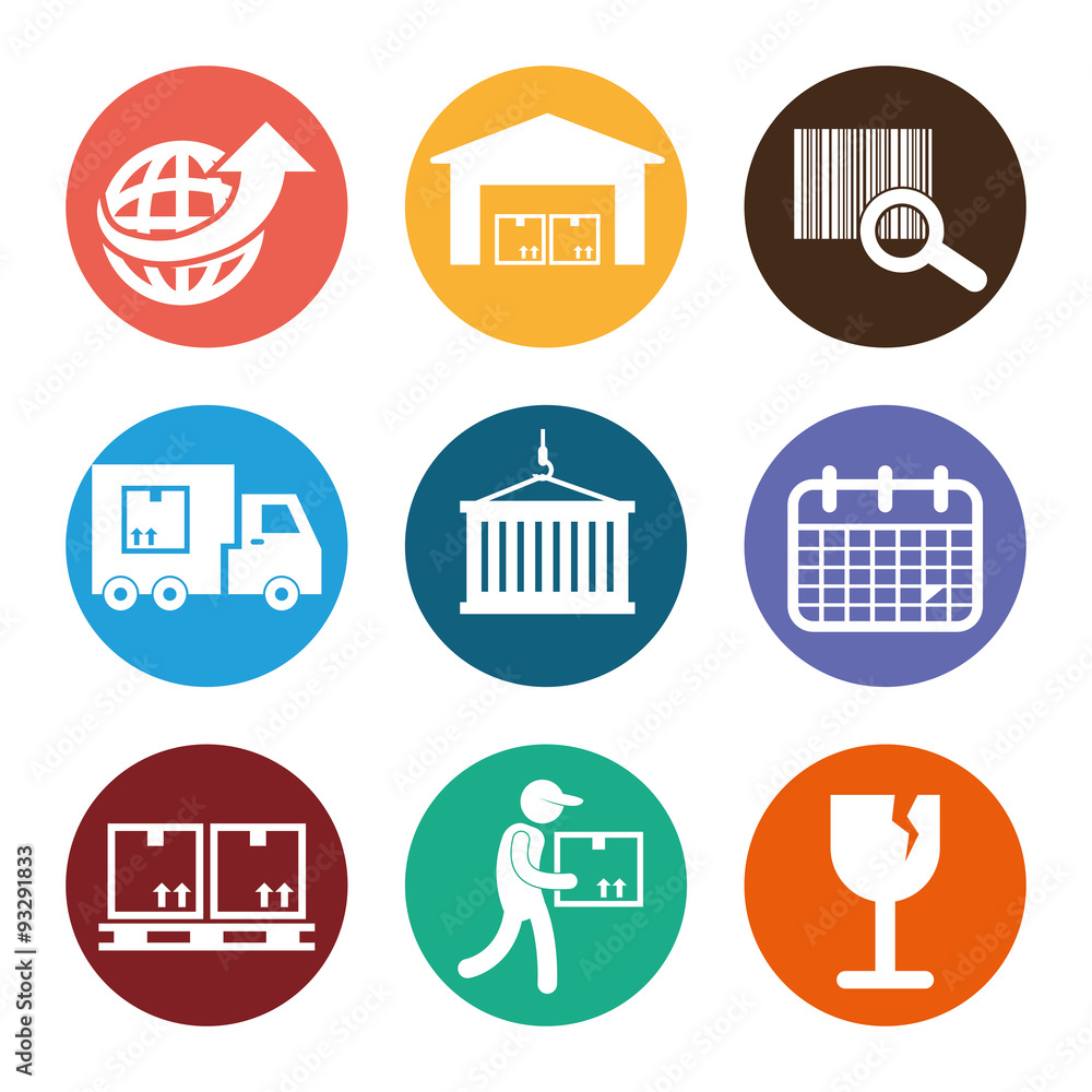 Logistics and delivery icons Logistics and delivery icons