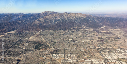 Aerial view of city neas Las Vegas. photo