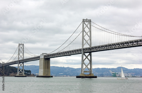 Bay Bridge in the cloudy day. © stigmatize