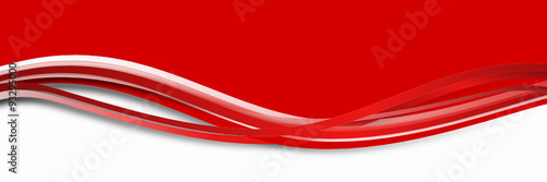 Welle Wellen rot weiß Banner Band