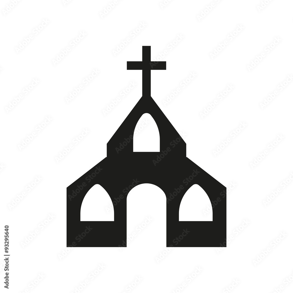 The church icon. Christian and god, catholic, faith symbol. Flat The church icon. Christian and god, catholic, faith symbol. Flat
