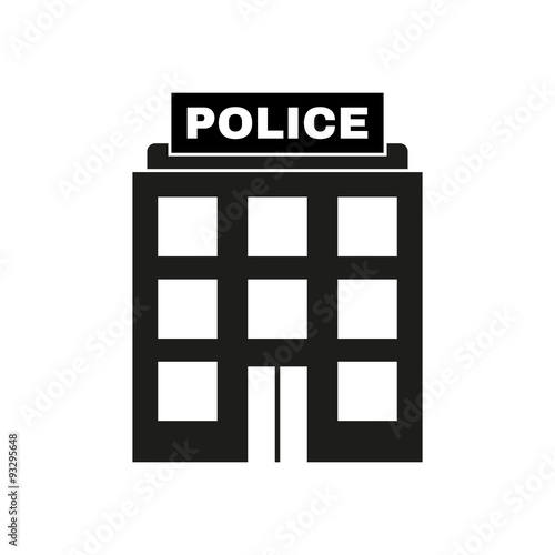 The police icon. Law and authority symbol. Flat