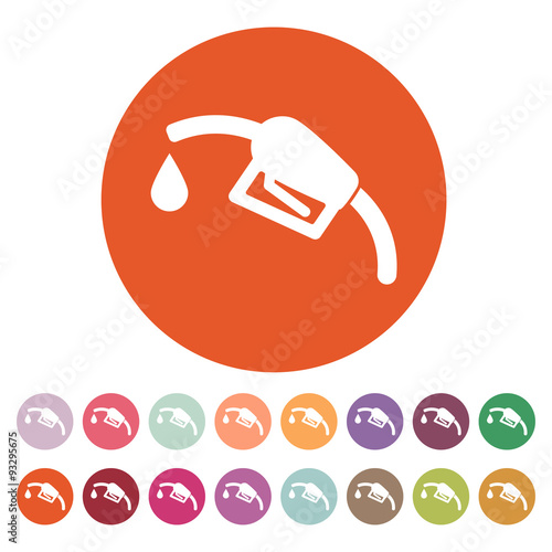 The gas station icon. Gasoline and diesel fuel symbol. Flat