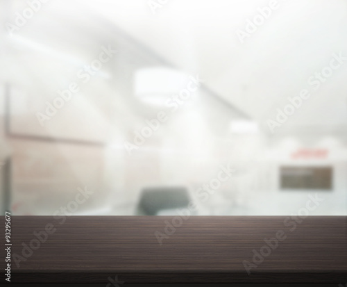 Table Top And Blur Office of Background