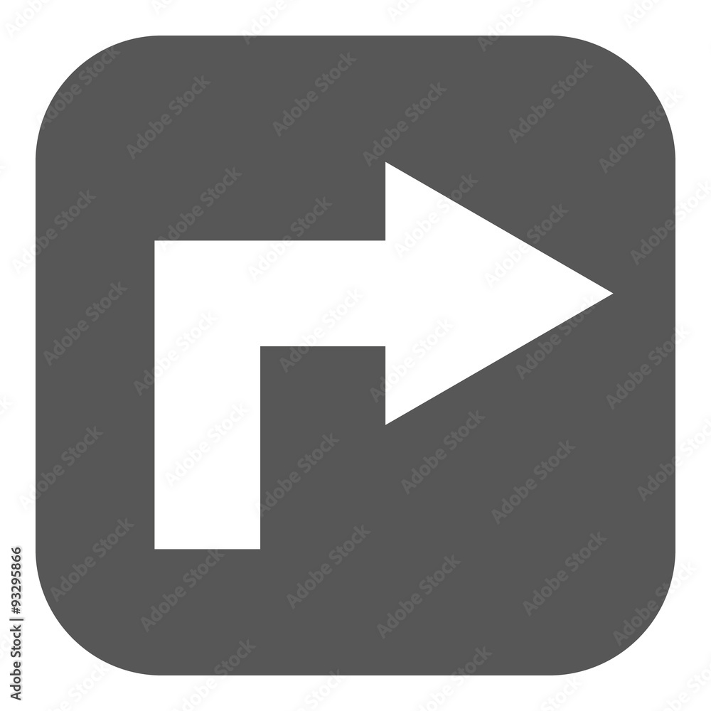 The right icon. Direction and arrow, navigation symbol. Flat The right icon. Direction and arrow, navigation symbol. Flat