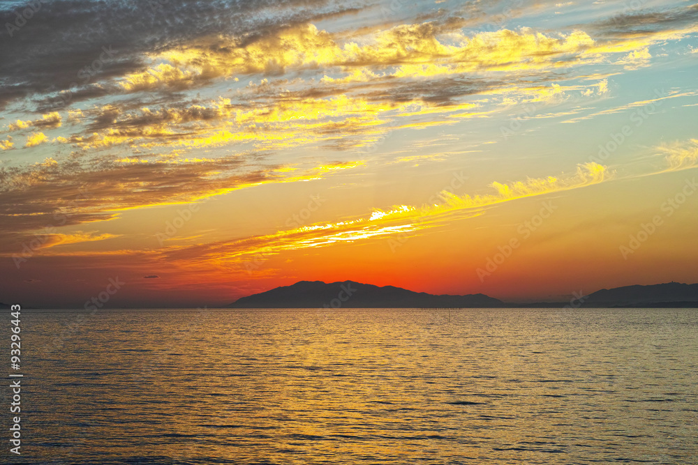 宍道湖　夕景