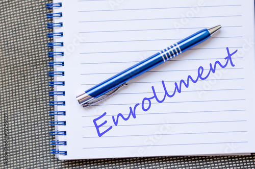 Enrollment text concept