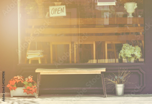 Blur and solf restaurant - vintage effect  picture.