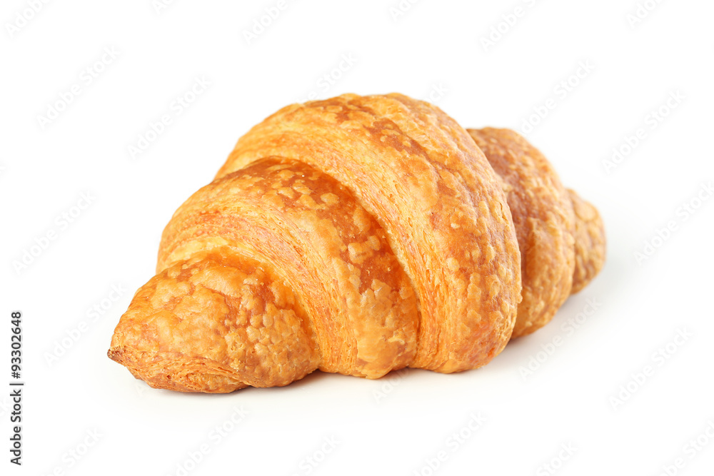 Tasty croissant isolated on a white