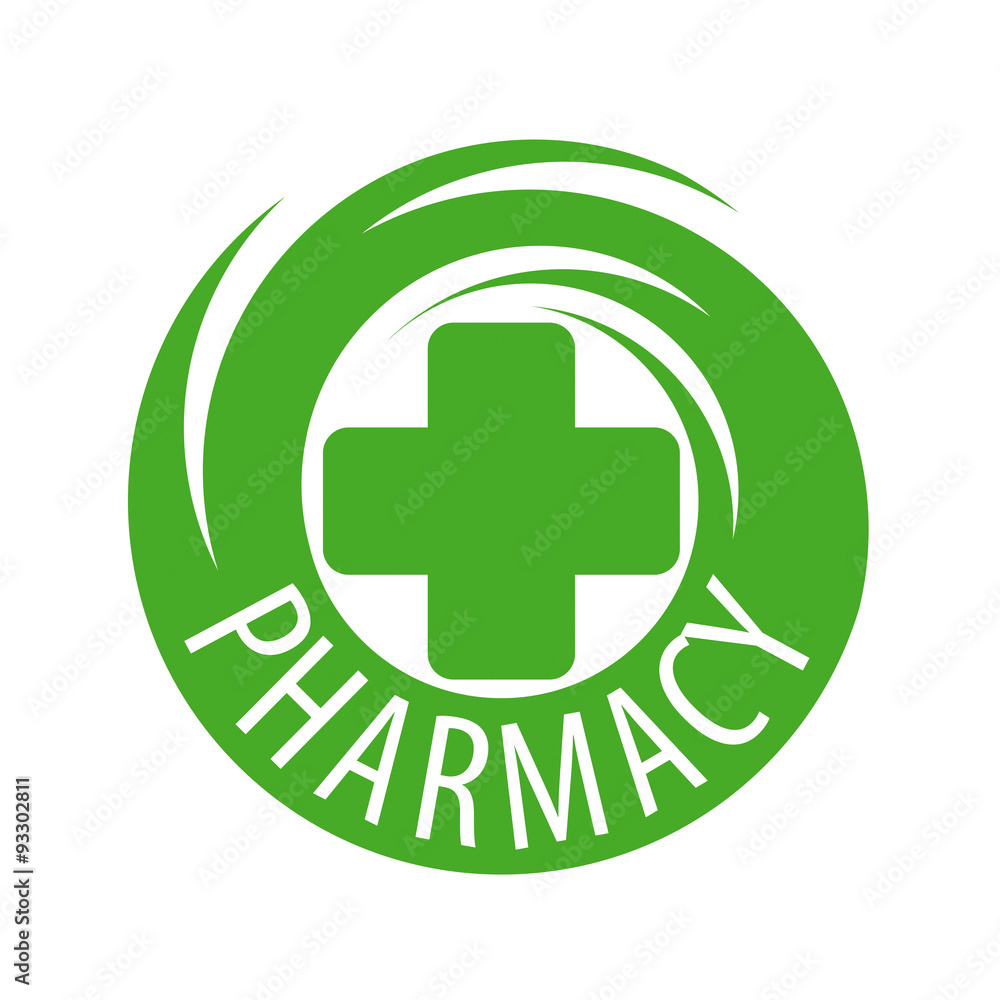 round-abstract-vector-logo-for-pharmaceutical-companies-stock-vector