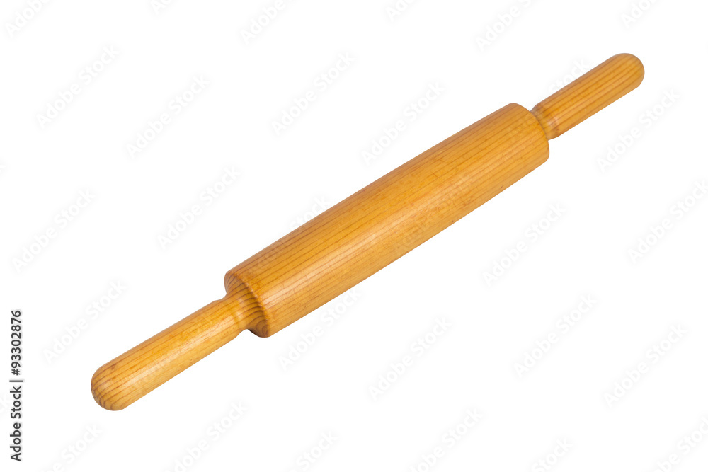 Wooden rolling pin isolated on white Wooden rolling pin isolated on white