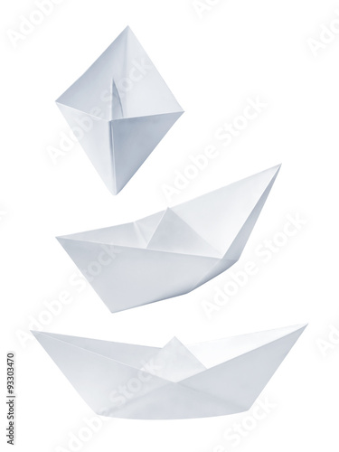 Set of collection paper boat