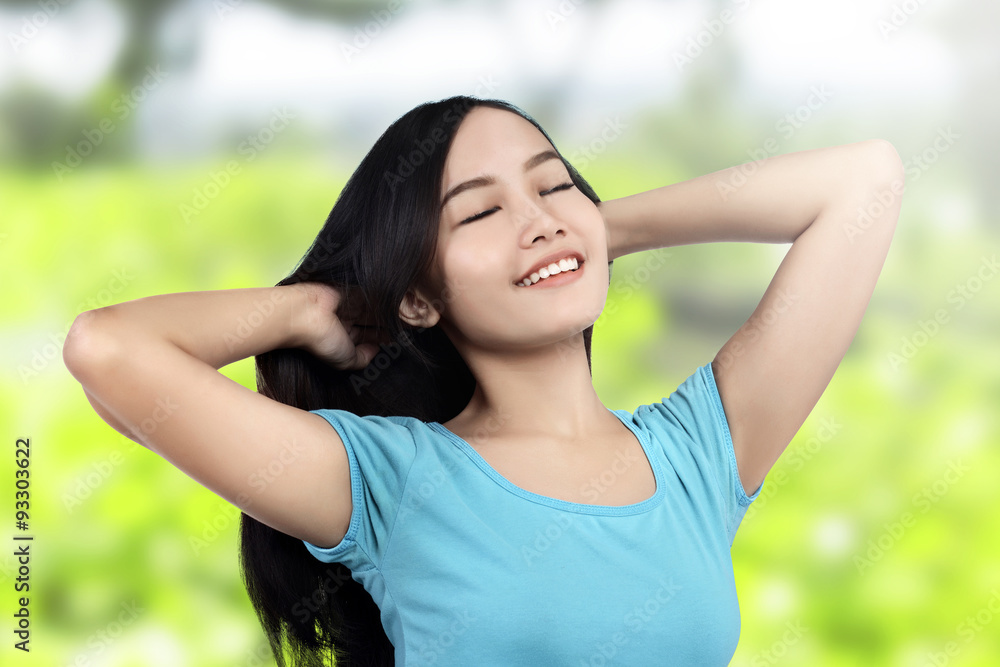 Free Happy Woman Enjoying Nature Free Happy Woman Enjoying Nature