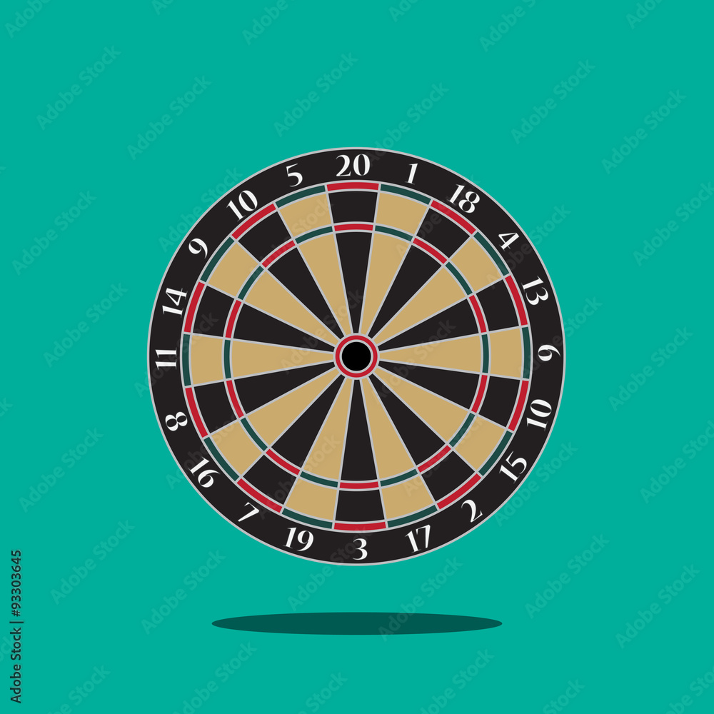 Obraz premium Dartboard vector illustration.