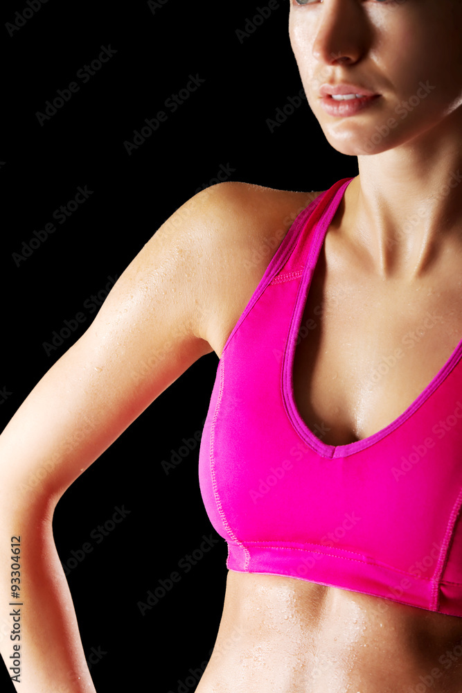 Athletic young woman on the gym Athletic young woman on the gym