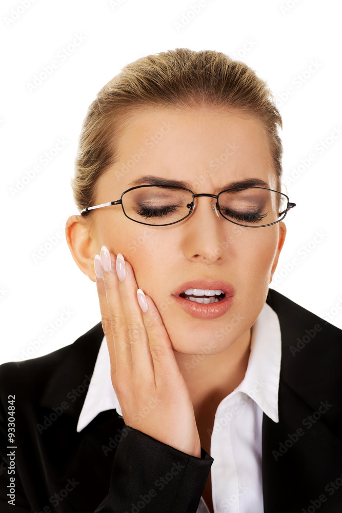 Young woman has a toothache Young woman has a toothache
