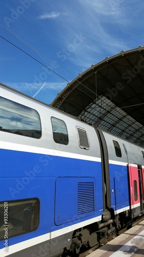 Obraz na płótnie Train Rapide en Gare