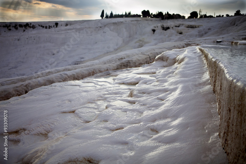 beautiful travertine cascades  Pamukkale  Turkey