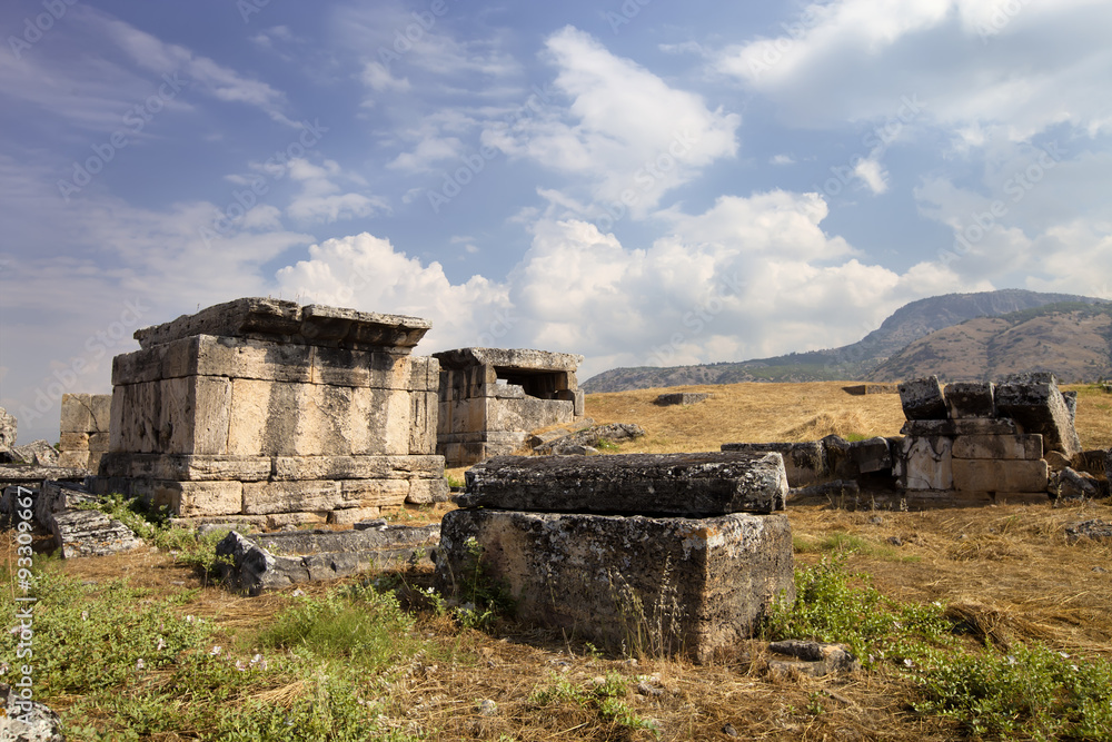 Hierapolis, Turkey. Ancient tombs in the necropolis II - XIX century