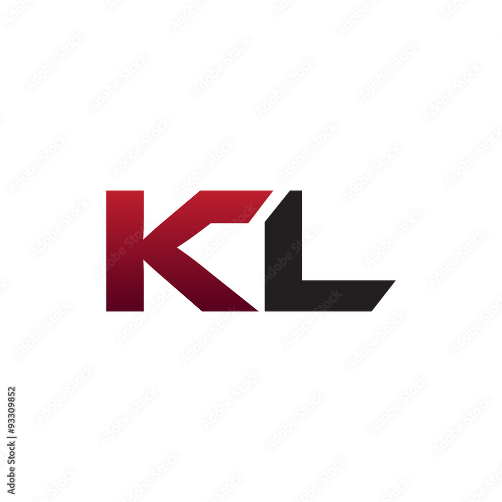 modern initial logo KL modern initial logo KL