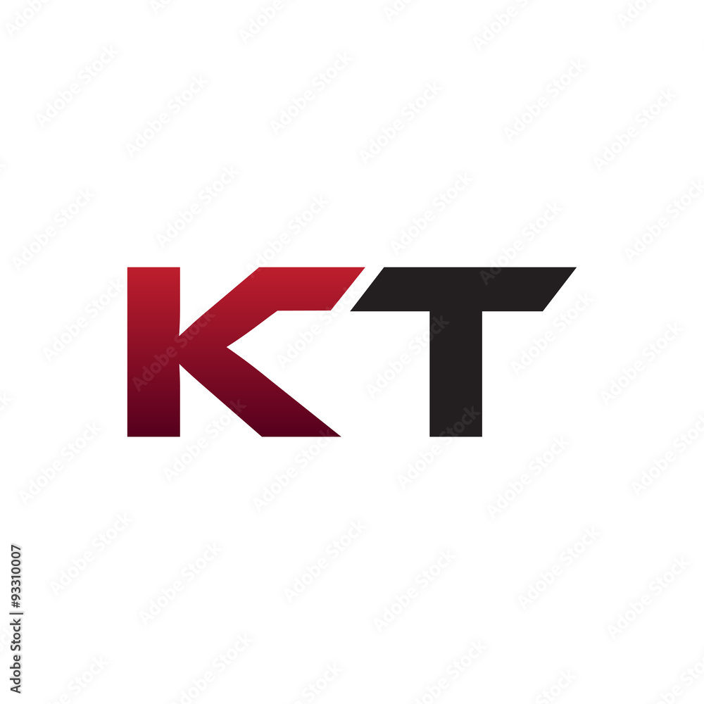 modern initial logo KT modern initial logo KT