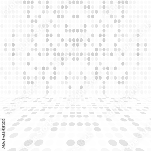 Gray White Dot Empty Perspective Digital Space Wall Room