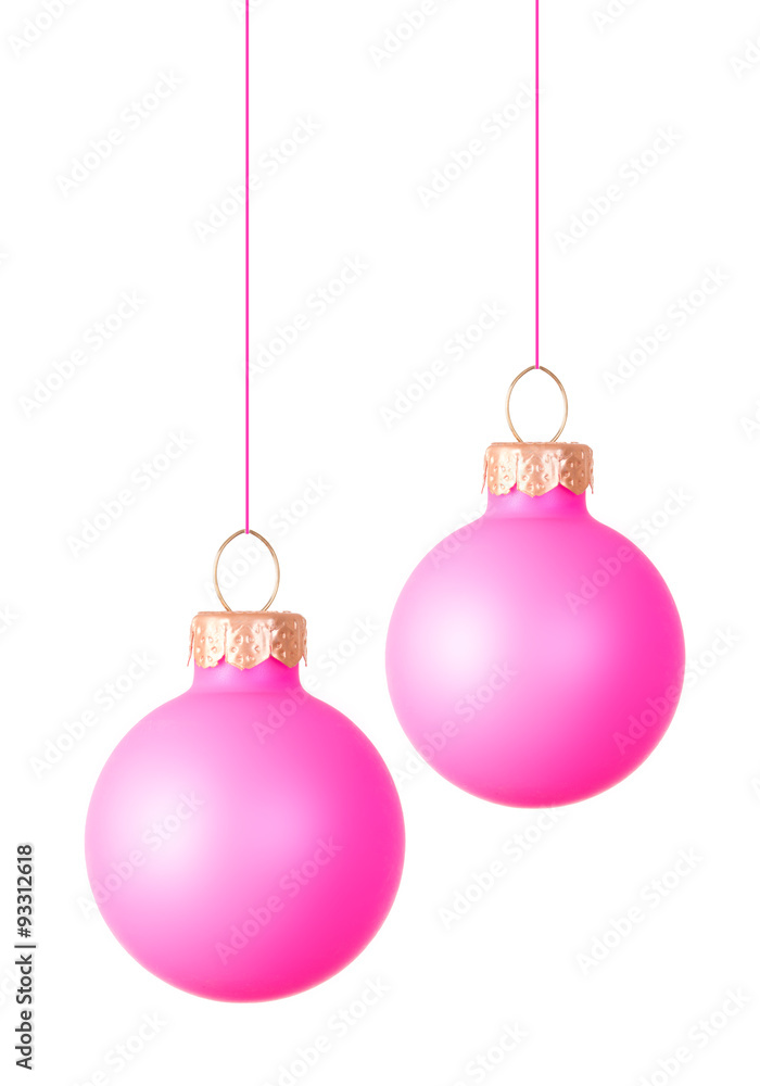 Obraz premium Pinke Weihnachtskugeln