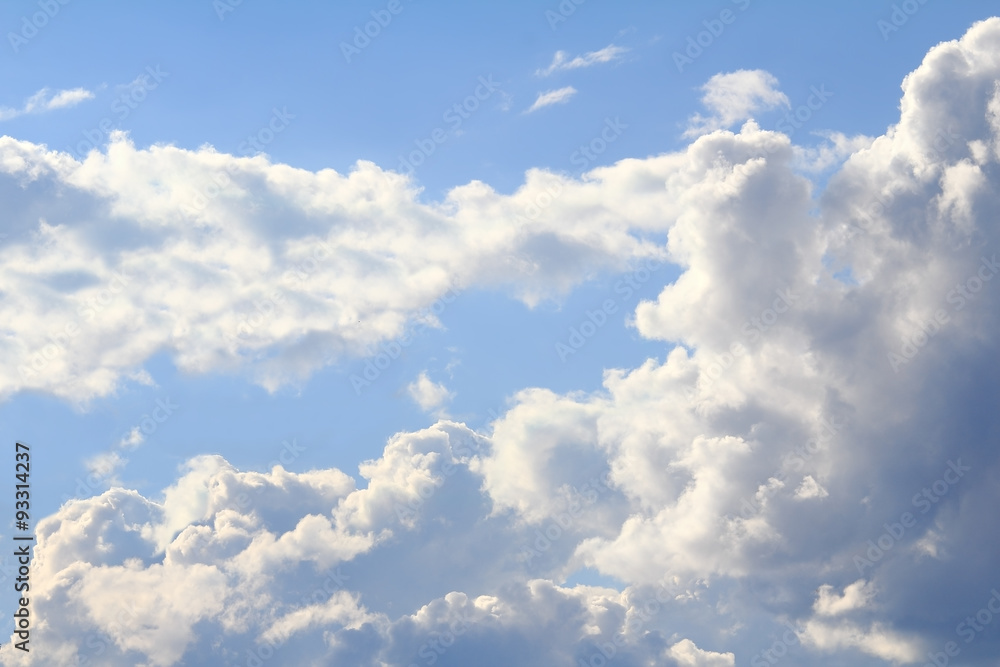 Fototapeta premium In the blue sky floating Cumulus clouds