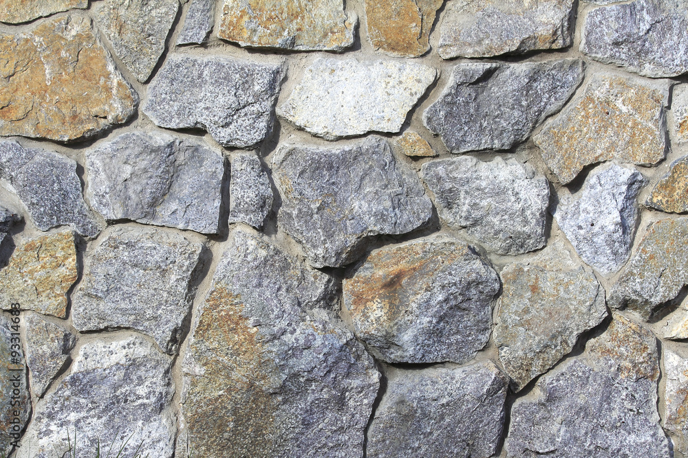 The texture of the stone walls of the Foundation