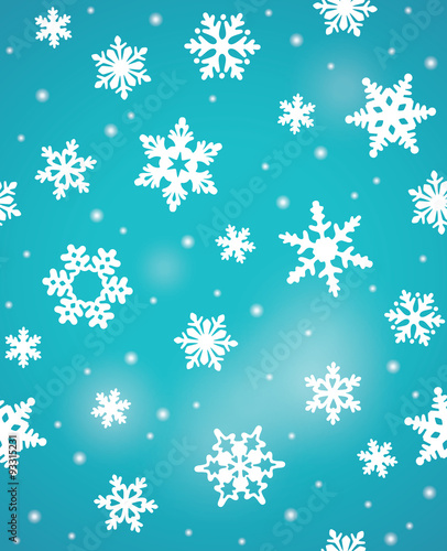 Winter seamless pattern with snowflakes