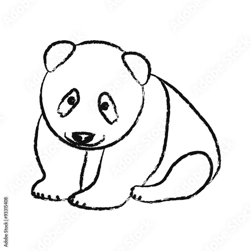 Fototapeta Naklejka Na Ścianę i Meble -  Sketch panda