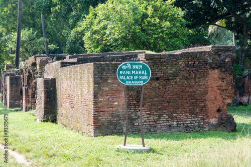 Natore, Bangladesh - September 29, 2015: Natore Rajbari (also known as Pagla Raja's Palace, Natore Palace) was a prominent royal palace in Natore, Bangladesh.  photo