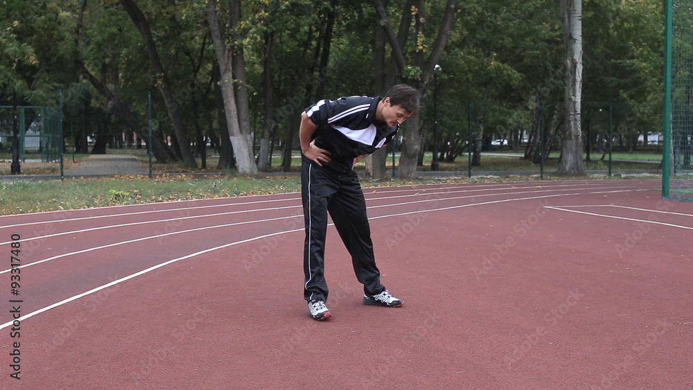 runner warming up runner warming up