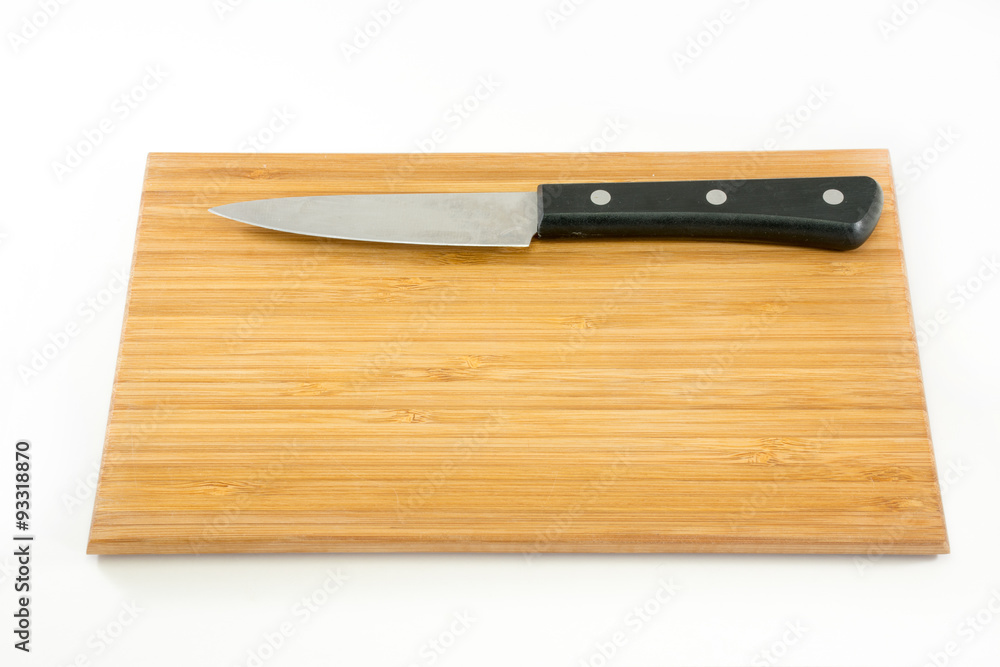 Knife and wooden cutting board, Ready to cooking.