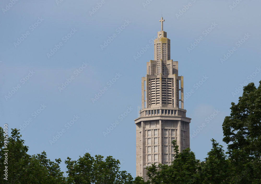 Le Havre, the city rebuilt by Auguste Perret, damaged in WWII now a World Heritage Site Le Havre, the city rebuilt by Auguste Perret, damaged in WWII now a World Heritage Site