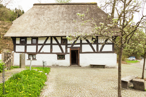 Billede på lærred Old half-timbered house, house Dahl in Marienheide