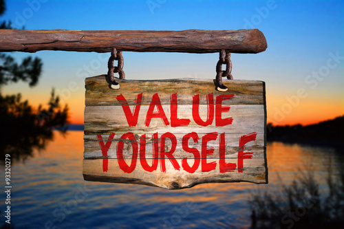Value yourself sign